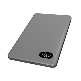 極薄行動電源 0.8cm 110g, 灰色, MCK-WCC灰色
