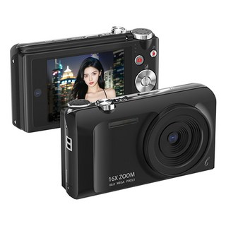 MOKIN S11 빈티지 미니 디지털 카메라 4K DH 6400W 픽셀 + 64GB sd카드, 블랙