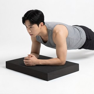 KM SPORTS 두꺼운 운동매트 최대 6CM 헬스 요가 밸런스패드 다양한 컬러, 블랙, 1개