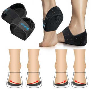 Xshum 회외 및 회내를 위한 뒤꿈치 보호대 2중 조절 가능한 교정 안창 활 다리용 정형외과 무릎 발 정렬 블랙. 225575