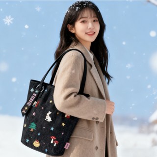 JSUSUJ 여성가방 숄더백 가을 겨울 크로스백 대용량 캐주얼 숄더 버킷백 크리스마스 선물