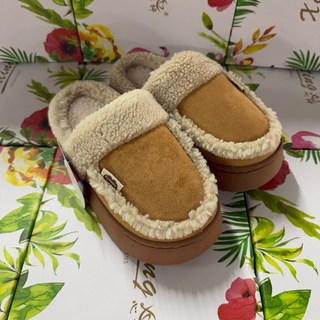 鞋百貨 半包拖鞋 冬天室內保暖雪靴拖鞋, 卡其, 40/41