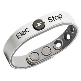 [밸런스닥터] 일렉스탑 팔찌 / 정전기방지 팔찌 음이온팔찌 / 스포츠밴드 응원단 연예인 팬클럽 기념품, 화이트, 1개