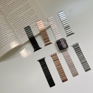 O'CLOCK STUDIO 寬版不鏽鋼磁吸排鏈 Apple Watch 金屬錶帶, 1個