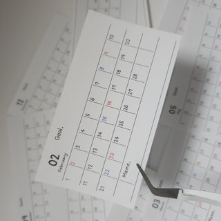 2025년 달력 스티커 미니달력 내년달력 다꾸 목표달력, 1세트