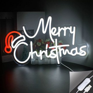 이바고 메리 크리스마스 LED 네온 사인 조명레일 라인 파티 장식용품, Merry Christmas 43x26