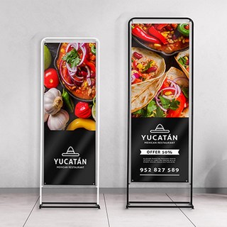 T배너 티배너 코너배너 철재배너, 1개, [블랙] 400*1200