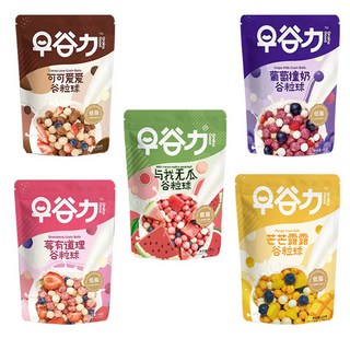 代餐低脂酸奶草莓早餐穀物球香脆燕麥牛奶沖泡營養代餐零食健康非油炸, 1個, 【低脂飽腹】搭配酸奶元氣滿滿,【3袋】西瓜+可可+葡萄