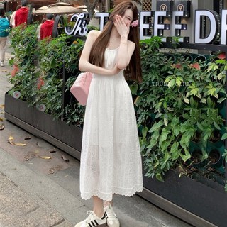 《杜達女孩》海島盛典純白洋裝 吊帶連身裙 吊帶洋裝 棉質連身裙 連身洋裝 白色洋裝 白色連身裙 無袖洋裝 海島度假風