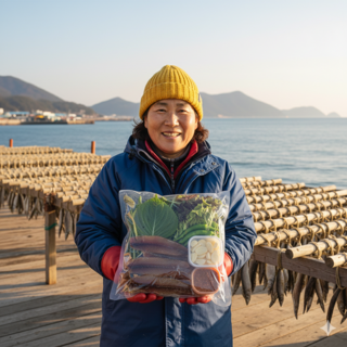 남녀노소 좋아하는 산지직송 포항 구룡포 햇과메기철, 1개, 15미인(갓 손질12-15미+야채SET)