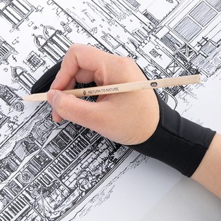 태블릿 드로잉 장갑 터치방지 미술 스케치 그림 디지털 아트 손목 보호, 1개, 기본_S