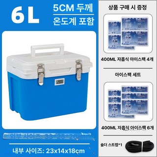 자동차 콜드체인 온도계달린 아이스박스 약물 보관통 방출, 1개