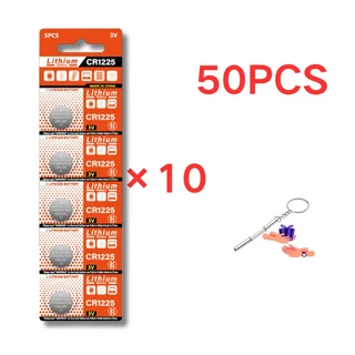 도매 대량 3V CR1225 리튬 코인 셀 배터리(5-200개) - 자동차 열쇠 고리 시계 장난감 등을 위한 오래 지속, 03 50PCS-CR1225