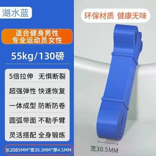 彈力帶 健身阻力帶 男女適用 減肥拉力帶 肩膀訓練 引體向上輔助帶, 【材質升級A+級乳膠】寶石藍-【寬30m, 1個