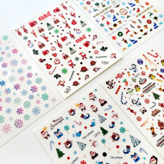 크리스마스 네일 스티커, 2개, 크리스마스 네일스티커 5종