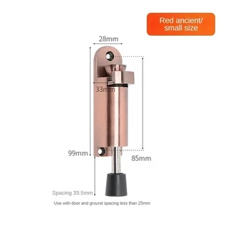 문짝지그 스프링로드 도어 스톱퍼 조정 가능한 위치 합금 헤비 듀티 홀더 중지 벽 보호기 홈, 01 RED ANTIQUESMALL