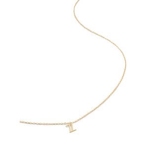 모니카비나더 14K 옐로 골드 스몰 이니셜 Z 네크리스