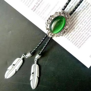 台東出貨 動漫cosplay領帶領飾 文豪野犬太宰治cos領繩 進擊的巨人利威爾cos胸鏈項鍊 復古精美時尚領結, 綠色款式二, 1個