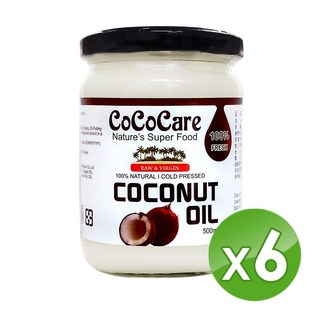 CoCoCare冷壓初榨椰子油, 500ml, 6個