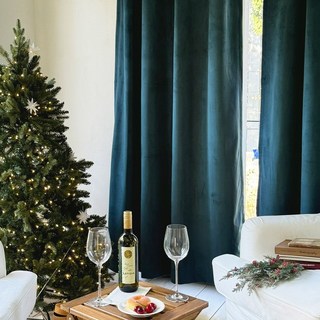 까르데코 벨벳 암막 방한 방풍 겨울 바람막이 긴창커튼 2장