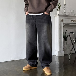 웨일즈 워싱 롱 와이드 벌룬 밴딩 청바지 데님 팬츠 (3 Color) 빅사이즈 까지