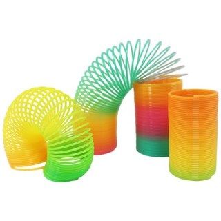 -瑋-彈簧圈 妙妙圈 小長 彩虹圈 童玩 彩色塑料, 彩色, 1個