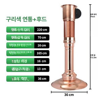 고기집 후드 연기 배기 흡입구 업소용 환기 닥트, 1개