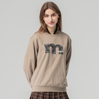 moz瑞典 M字駝鹿 100%純棉 大學T-可可(亞洲版) 女款