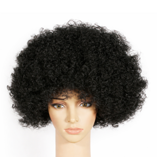 파티 행사용 뽀글이 가발, 1개, 블랙