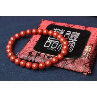 德榕藏品 精品原礦 無染色南紅瑪瑙 8mm 圓珠 27顆 20.5克 手鍊