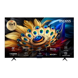 TCL 4K UHD QLED 스마트TV, 215cm(85인치), 85C655, 무타공 벽걸이형(추가비용발생), 방문설치