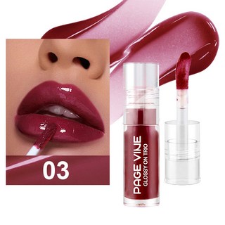 PAGE VINE 唇釉 水光清透 鏡面嘟嘟唇 保濕滋潤 唇蜜, 3（僅供出口銷售，禁止國內銷售，購, 1個