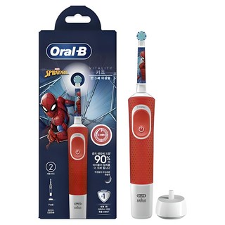 Oral-B 歐樂B Vitality Kids電動牙刷, D100K, 蜘蛛人, 1支