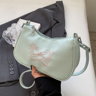 限量購 今年流行包包女2025高級感森係百搭腋下包ins日係少女單肩斜挎包AIIB, 綠色