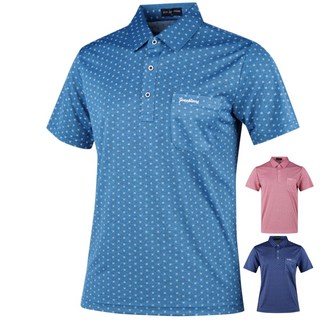 깔끔한 벚꽃 패턴 중년남자 멜란지 골프 반팔티 남성여름골프웨어 파3