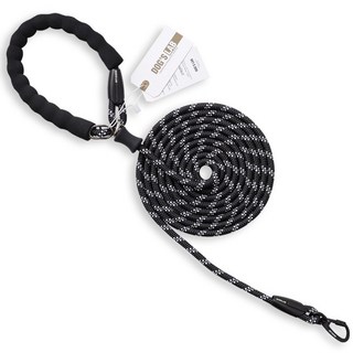 독스랩 로프 PRO 리드줄 스트롱 소형견 중형견 대형견, 블랙, 1개