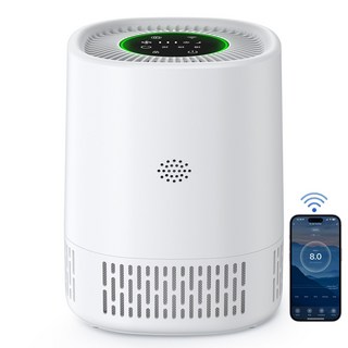 智能APP控制空氣淨化器 負離子除甲醛PM2.5去異味, 1個, 白色歐規220V