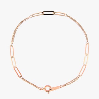 엘렌쥬얼리 14K 18K 모던 클립 커브 체인 금 팔찌