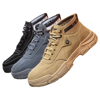 牛皮防水防濺燙高筒鋼頭安全鞋