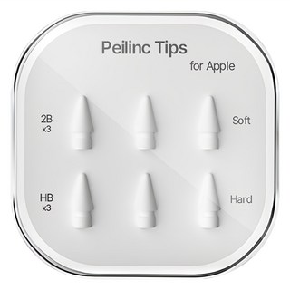 Peilinc 正品Apple Pencil筆尖 1/2代 2B 3入+HB 3入, 2B(3入)+HB(3入)+BOX(1入), 1組