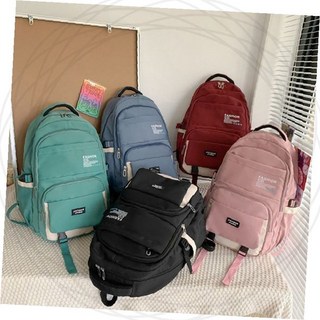 학생백팩 더블포켓 캐주얼 책가방 대학생 여성 신학기 통학용 데일리 컬러풀 멀티포켓 수납