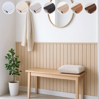 데코앤필름 접착식 루바 템바보드 벽면 가구 리폼 인테리어패널 40x100cm, 루바 워시오크, 3개