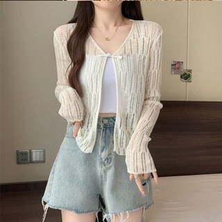 걸스 데일리 비침소재 데일리룩 레이온오버핏 오픈니트 여성아우터 패션가디건