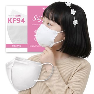 세이피 새부리형 KF94 소형 100매 컬러 황사 방역 어린이 마스크 식약처 인증 완료, 1개, 소형  화이트