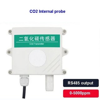 고정밀 이산화탄소 센서 온도 및 습도 온실 농도 모니터링 CO2 송신기 가스 감지기, RS485 5000ppm, 1개