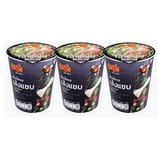 mama 火山排骨酸辣蝦米線55g/杯 泰國最新出品 首席泡麵 酸辣夠味, 1個, 三杯一組