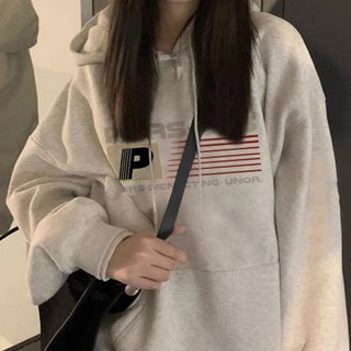 Skyciky 순면 가을 겨울 기모 루즈핏 후드 티셔츠 외투 ZH-B13