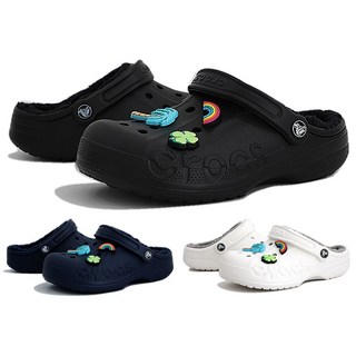 CROCS 정품 겨울 크록스 바야 라인드 클로그 205969 레츄 악세사리