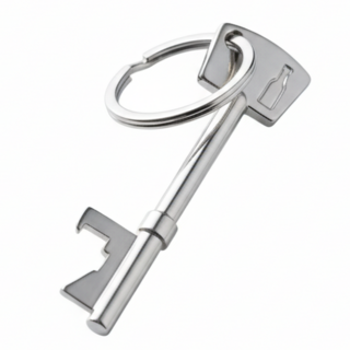 백댄스 심플 가방고리 키홀더 병따개 기능 키링, 열쇠, 실버