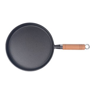 加厚鑄鐵烙餅鍋 無塗層鐵鍋 煎餅鍋 手抓餅平底鍋, 1個, 26cm 鑄鐵平底鍋